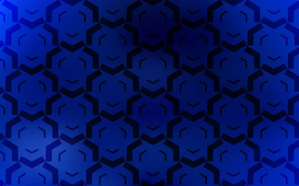 Modèle vectoriel bleu foncé avec lignes courbes. — Image vectorielle