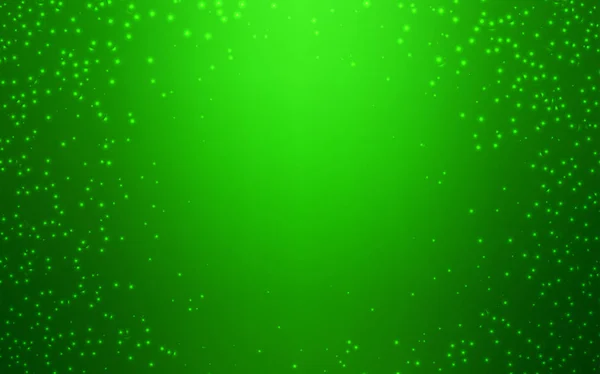Hellgrüne Vektoranordnung Mit Kosmischen Sternen Raumsterne Auf Verschwommenem Abstrakten Hintergrund — Stockvektor
