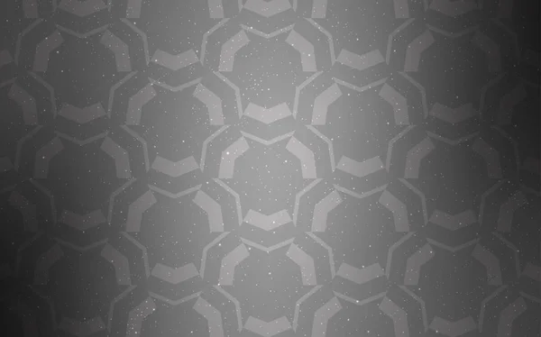 Світло Сірий Векторний Шаблон Вигнутими Лініями Кругова Абстрактна Ілюстрація Градієнтом — стоковий вектор