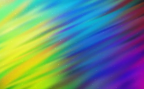 Tata Letak Vektor Multicolor Cahaya Dengan Bintang Kosmik Desain Dekoratif - Stok Vektor
