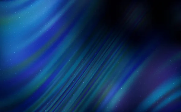 Dark Blue Vector Pattern Night Sky Stars Space Stars Blurred — Stock Vector