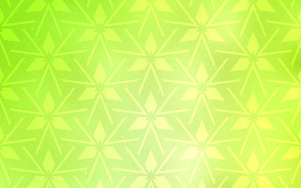 Light Green Yellow Vector Backdrop Lines Triangles Красивая Иллюстрация Треугольниками — стоковый вектор