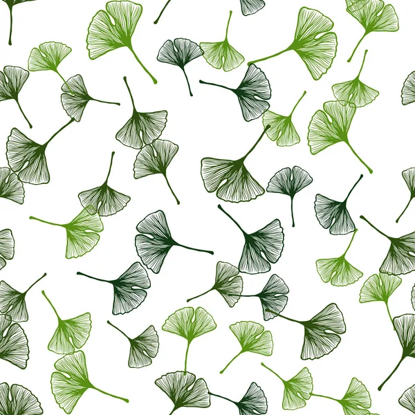 Dark Green Вектор Бесшовные Элегантные Обои Листьями Красочная Иллюстрация Стиле — стоковый вектор