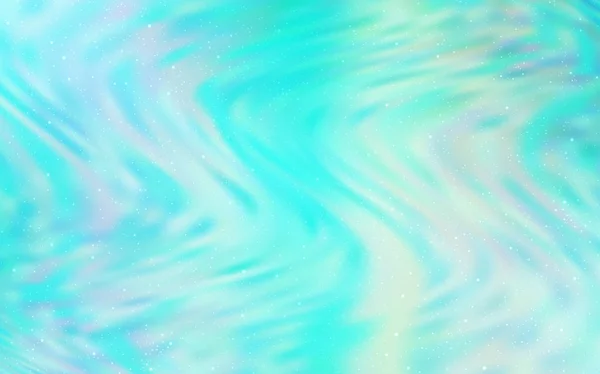 Ανοιχτό Μπλε Πράσινο Διανυσματικό Πρότυπο Διαστημικά Αστέρια Glitter Αφηρημένη Απεικόνιση — Διανυσματικό Αρχείο