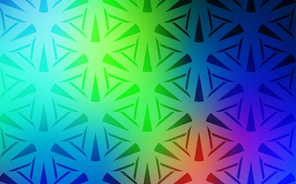 Ljusblå Grön Vektor Mall Med Kristaller Trianglar Trianglar Abstrakt Bakgrund — Stock vektor