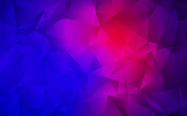 Ljusblå Röd Vektor Låg Poly Bakgrund Ett Prov Med Polygonala — Stock vektor