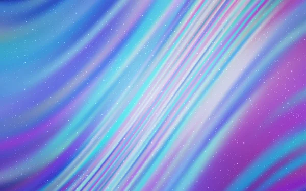 ライトピンク スペーススターと青ベクトルテンプレート グラデーションのぼやけた抽象的な背景上の空間の星 宇宙の背景のためのテンプレート — ストックベクタ