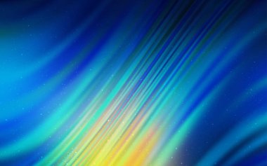 Açık mavi, yeşil vektör şablon uzay yıldızları ile. Renkli kozmik yıldızlar ile glitter soyut illüstrasyon. Reklam, poster, afiş için en iyi tasarım.