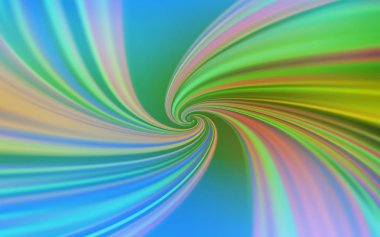 Açık mavi, kavisli çizgiler ile yeşil vektör arka plan. Alaycı hatları ile glitter soyut illüstrasyon. Reklam, poster, afiş için yepyeni tasarım.