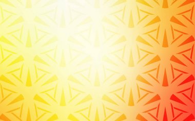 Açık kırmızı, kristalleri ile sarı vektör şablonu, üçgenler.