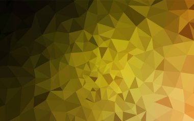 Koyu yeşil, sarı vektör üçgen mozaik kapak. Degrade ile Origami tarzında yaratıcı geometrik illüstrasyon. Tasarımınız için üçgen desen.