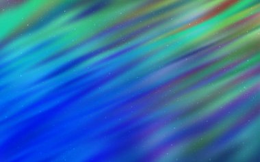 Açık mavi, yeşil vektör desen ile gece gökyüzünde yıldızlar. Bulanık arka plan gradyan ile üzerinde alan yıldız. Desen Astroloji Web siteleri için.