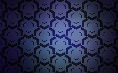 Bükülmüş çizgiler ile koyu mavi vektör şablonu. Basit bir tarzda tamamen yeni renkli bir illüstrasyon. Marka kitabı için zarif desen.