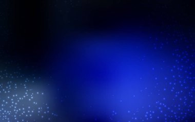 Koyu mavi vektör arka plan gökada yıldız ile.