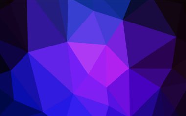 Koyu pembe, mavi soyut poligonal şablon vektör. Noktalı resim stili üçgenler ile yaratıcı çizimde. Web siteniz için yeni bir doku.