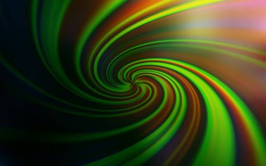 Koyu yeşil, kavisli çizgiler ile kırmızı vektör arka plan. Gradyan ile bir sirkumfleks soyut Illustration. Reklam, poster, afiş için yepyeni tasarım.