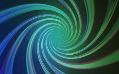 Açık mavi, Samanyolu yıldızlar ile yeşil vektör doku. Parlak astronomik yıldızlar ile renkli Illustration Shining. Futuristik reklam, kitapçıklar için desen.