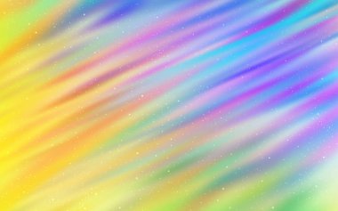 Gece gökyüzü yıldızları ile ışık Multicolor vektör deseni. Degrade ile bulanık soyut arka planda uzay yıldızları. Astronomi Web siteleri için desen.
