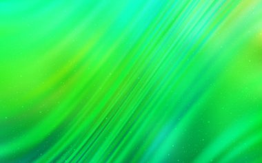 Gece gökyüzü yıldızlar ile açık yeşil vektör deseni. Degrade ile bulanık soyut arka planda uzay yıldızları. Futuristik reklam, kitapçıklar için desen.