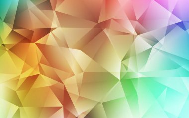 Işık Multicolor vektör soyut mozaik zemin. Degrade ile Origami tarzında geometrik Illustration. Tasarımınız için üçgen desen.