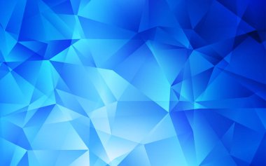 Açık mavi vektör degrade üçgen doku. Degrade ile Origami tarzında geometrik Illustration. Cep telefonun arka planlar için şablon.