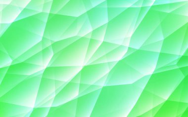 Açık yeşil vektör düzeni çizgiler, üçgenler. Üçgen şekilli ışıltılı soyut çizimler. Duvar kağıtları için şablon.