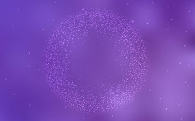 Samanyolu yıldızlar ile açık mor vektör doku. Galaksi yıldızları ile basit tarzda bulanık dekoratif tasarım. Reklam, poster, afiş için en iyi tasarım.
