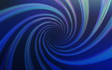 Astronomik yıldızlı koyu mavi vektör arkaplan. Soyut şablonda gökyüzü yıldızlarıyla parlayan illüstrasyon. Reklamınız, posteriniz, afişiniz için en iyi tasarım.