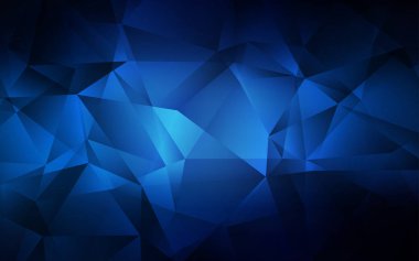 Koyu mavi soyut poligonal desen vektör. Poligonal illüstrasyon parlayan, hangi üçgen oluşur. İşiniz için yeni tasarım.