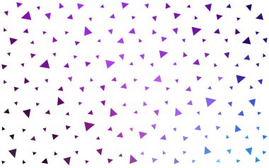 Açık pembe, mavi vektör parlayan üçgen düzeni.