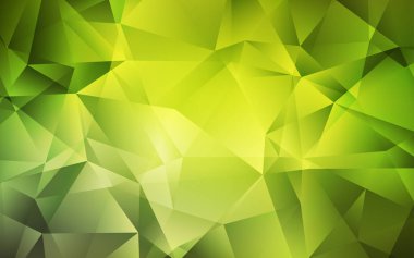 Açık yeşil, sarı vektör üçgen mozaik arka plan. Degrade ile Origami tarzında geometrik Illustration. Marka defteriniz için yeni şablon.