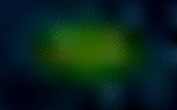Verde Oscuro Patrón Vectorial Amarillo Con Estrellas Del Cielo Nocturno — Vector de stock