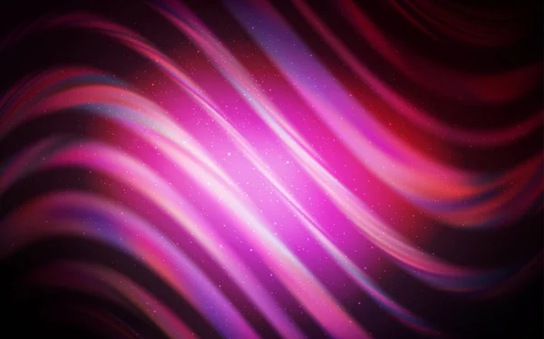 Fondo Vectorial Rosa Oscuro Con Estrellas Galaxias Ilustración Abstracta Brillante — Vector de stock