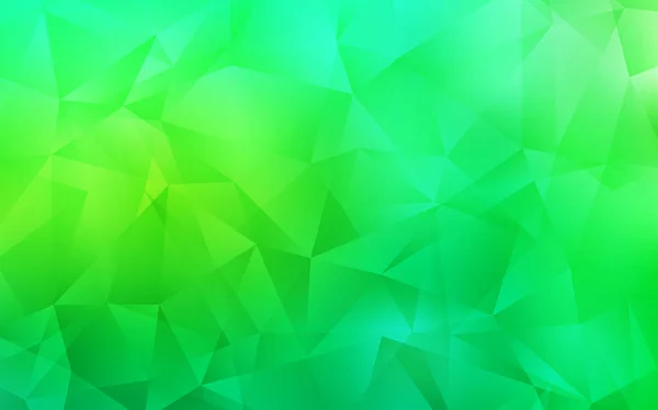 Hellgrüner Vektor Abstrakter Mosaikhintergrund Geometrische Darstellung Origami Stil Mit Farbverlauf — Stockvektor