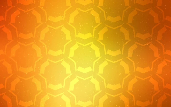 Fondo Vectorial Naranja Claro Con Líneas Curvas Ilustración Abstracta Colorida — Vector de stock