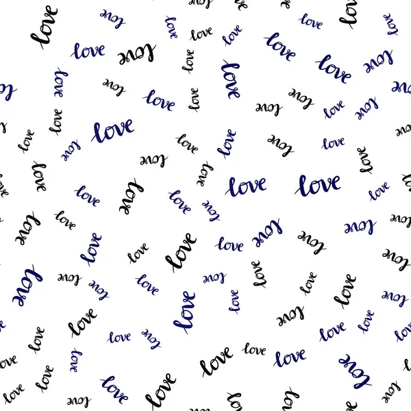 Texture Transparente Vecteur Multicolore Foncé Avec Des Mots Love You — Image vectorielle