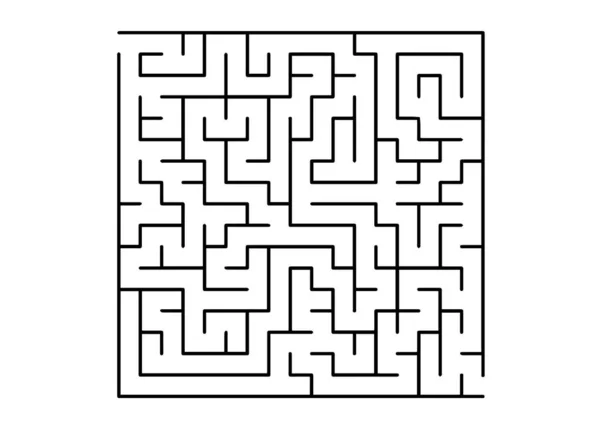 Weißes Vektorlayout Mit Schwarzem Labyrinth Rätsel Moderne Illustration Mit Labyrinth — Stockvektor