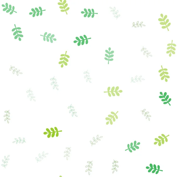 Ljusgrön Vektor Sömlös Naturlig Bakgrund Med Löv Abstrakt Illustration Med — Stock vektor