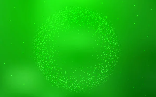 Fond vectoriel vert clair avec étoiles astronomiques . — Image vectorielle