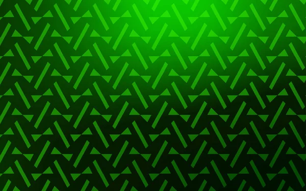 Diseño Vectorial Verde Claro Con Líneas Triángulos Gradiente Abstracto Ilustración — Vector de stock