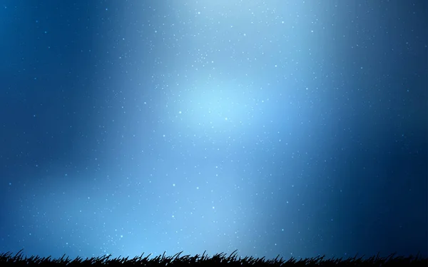 Hellblaue Vektortextur Mit Milchstraßensternen Raumsterne Auf Verschwommenem Abstrakten Hintergrund Mit — Stockvektor