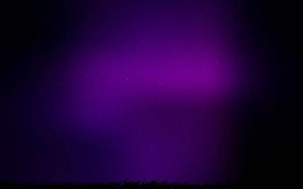 Diseño vectorial púrpura oscuro con estrellas cósmicas . — Vector de stock