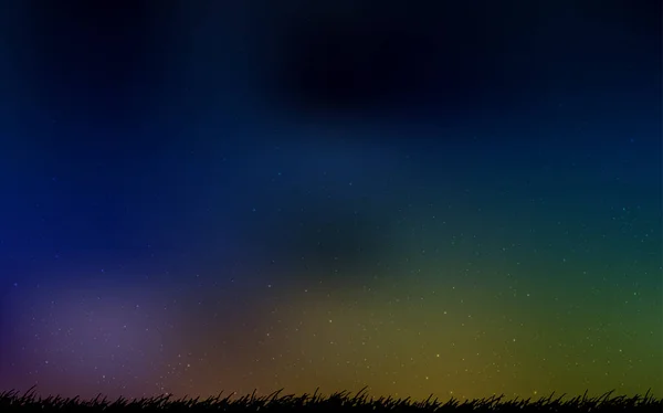 Темний Багатобарвний Векторний Шаблон Космічними Зірками Яскрава Ілюстрація Зірками Неба — стоковий вектор