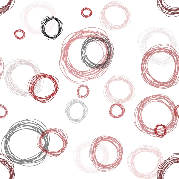 Texture transparente vecteur rouge clair avec disques . — Image vectorielle