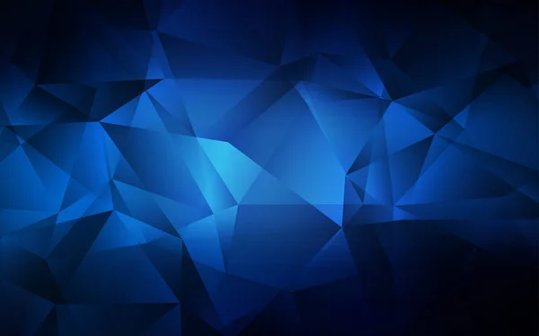 Vetor Azul Escuro Padrão Poligonal Abstrato Ilustração Poligonal Brilhante Que — Vetor de Stock