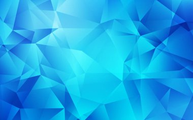 Açık mavi vektör üçgen mozaik arka plan.