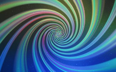 Kozmik yıldızlı koyu mavi vektör düzeni. Soyut şablonda gökyüzü yıldızlarıyla parlayan illüstrasyon. Astroloji web siteleri için desen.