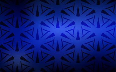 Çizgiler, üçgenler ile koyu mavi vektör düzeni. Modern Soyut illüstrasyon renkli üçgenler ile. Desen Web siteleri için.