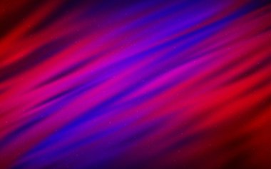 Koyu mavi, gece gökyüzü yıldızları ile kırmızı vektör deseni. Galaksi yıldızları ile basit tarzda bulanık dekoratif tasarım. Futuristik reklam, kitapçıklar için desen.