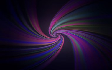 Eğri çizgileri olan koyu mor vektör şablonu.